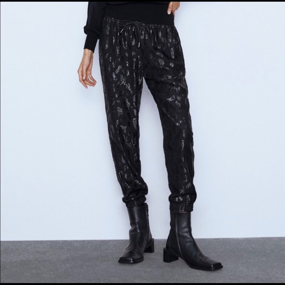Zara Sparkly Jogger Pants